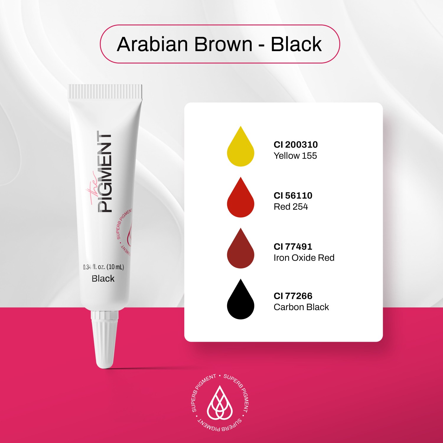 THE PIGMENT მიკრობლეიდინგის პიგმენტი Arabian Brown Black 10 მლ.